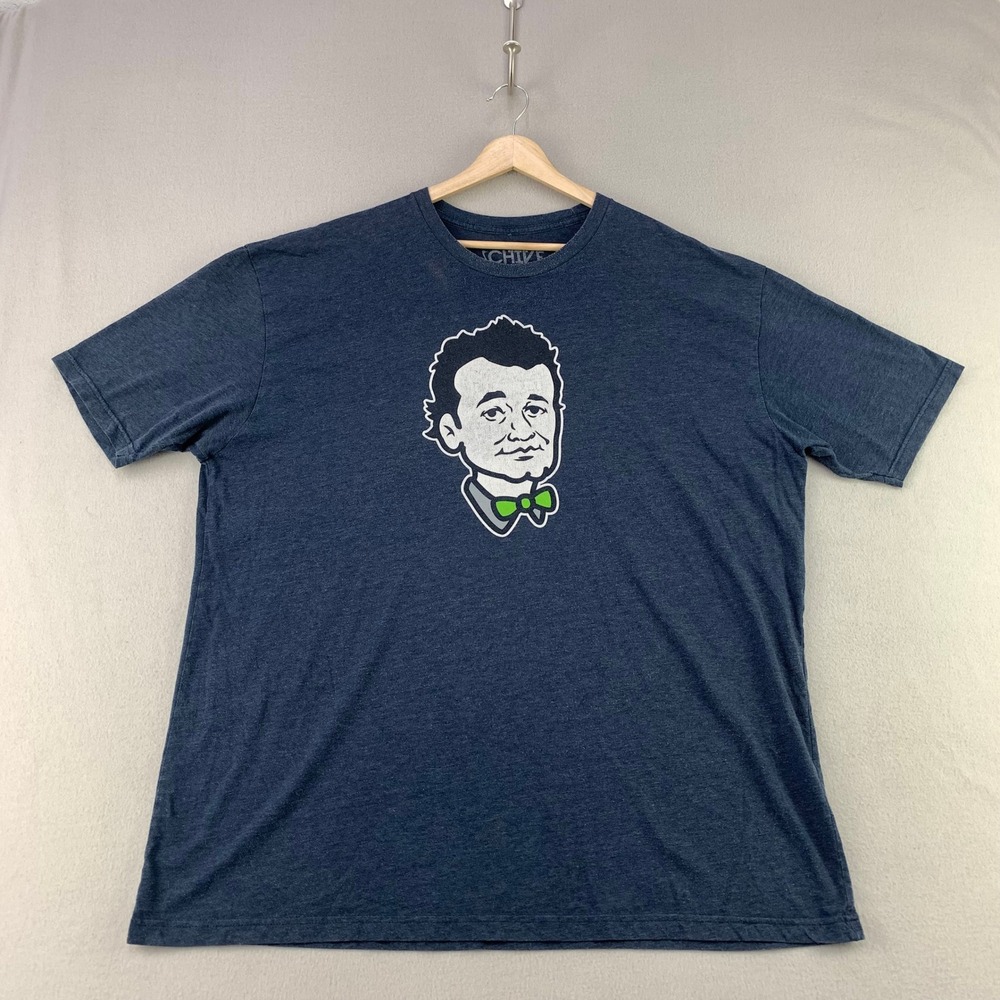 Chive Tees Bill Murray Graphic T-Shirt Men 3XL Blue Short Sleeve Casual Crew
